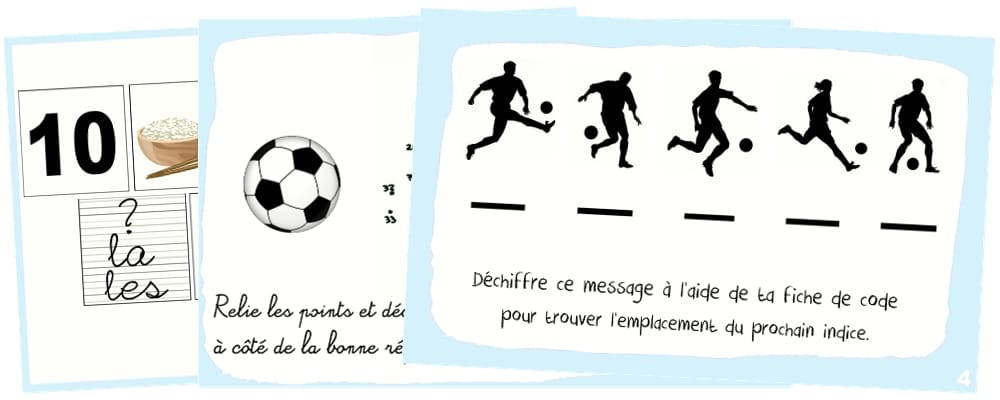 chasse au tresor football