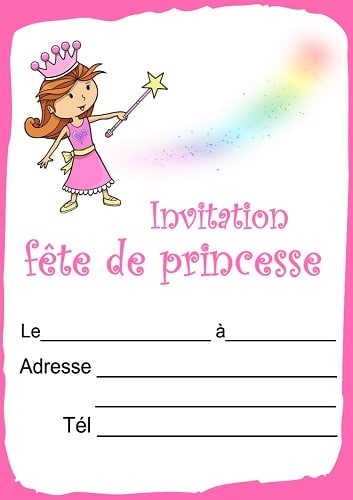 Invitation princesse