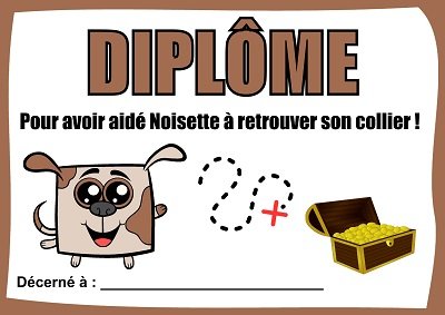 diplome chasse au tresor chien
