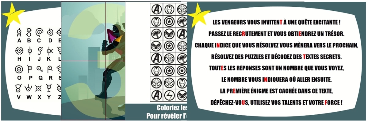 chasse au trésor avengers