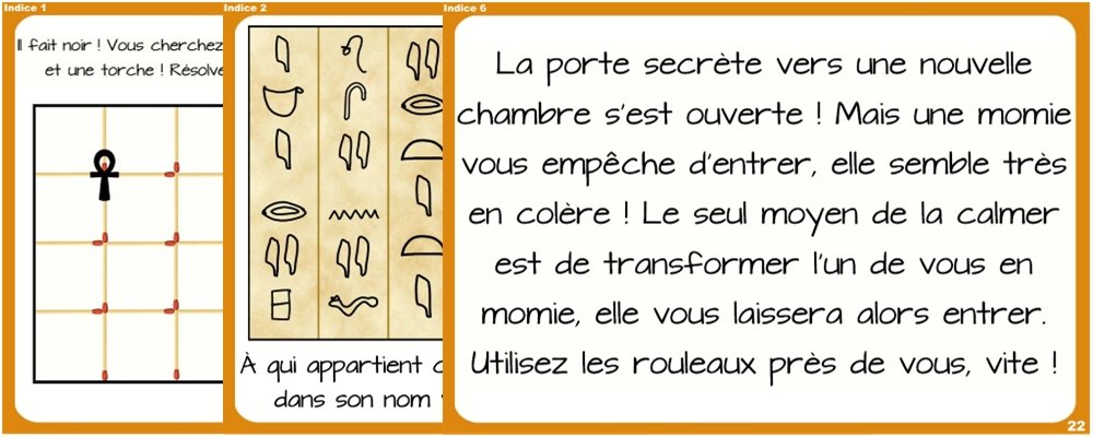 indices chasse au trésor egypte