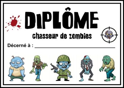 diplome chasseur de zombies