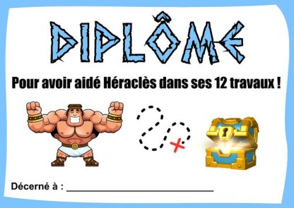 diplome chasse mythologie grecque