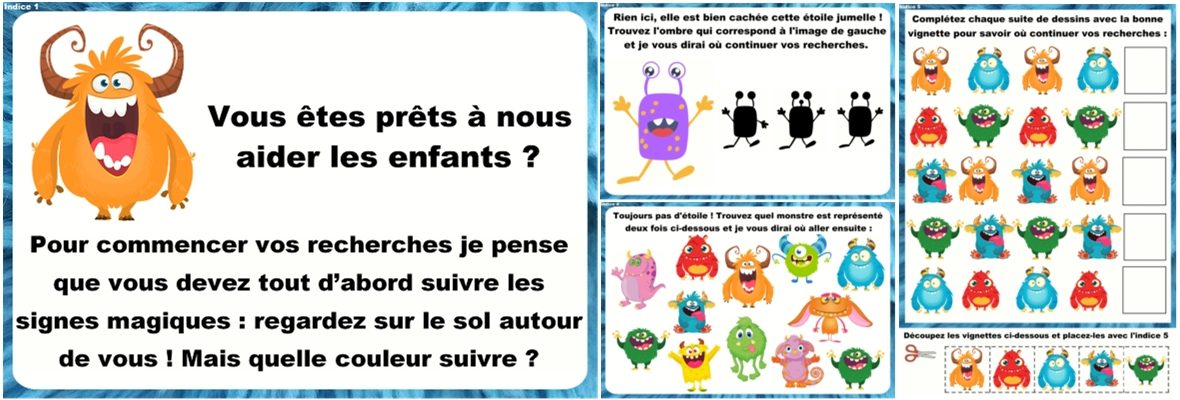 chasse au trésor monstre maternelle