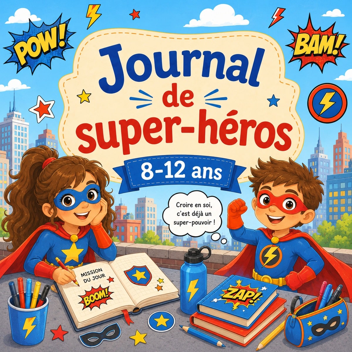 journal de super héros 8-12 ans