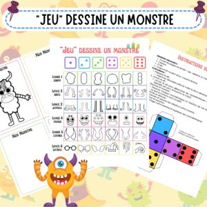 jeu dessine un monstre