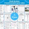 jeux anniversaire ados à imprimer