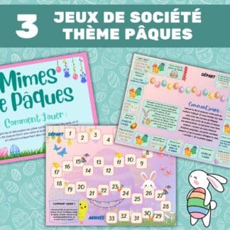 jeux de société thème Pâques à imprimer
